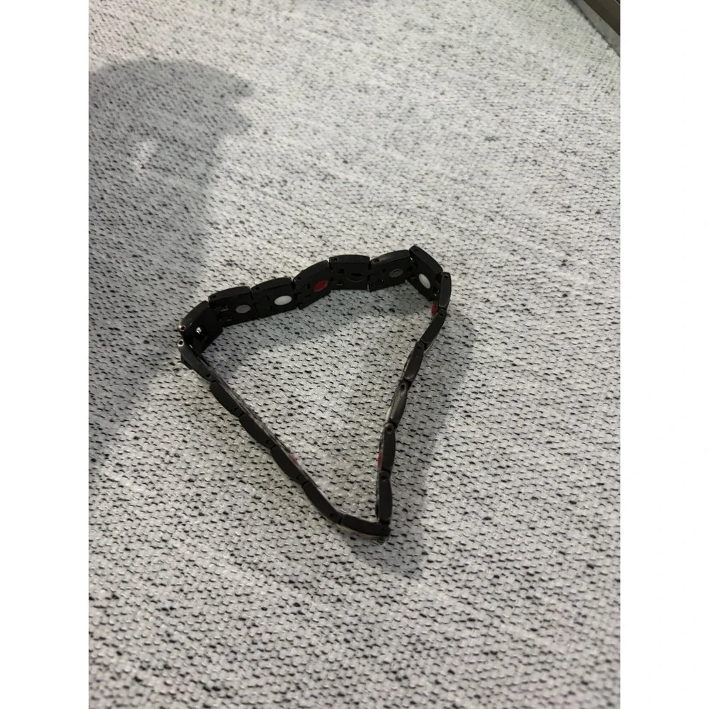 Magnetic Therapy Link Bracelet Two‎ Tone Black Gold Wellness 8.25in